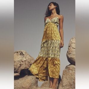 Zara Yellow and Black Maxi Dress